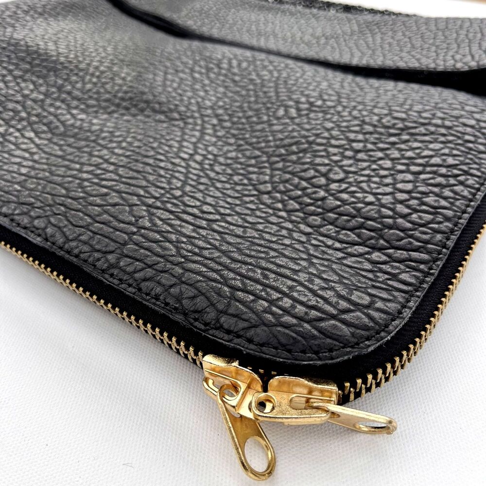 Ampersand As Apostrophe Buffalo Parcel Large Black Leather Bag NWT - Picture 7 of 16